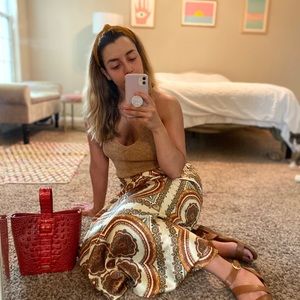 Brahmin Red Faith Lava Melbourne Croc Purse